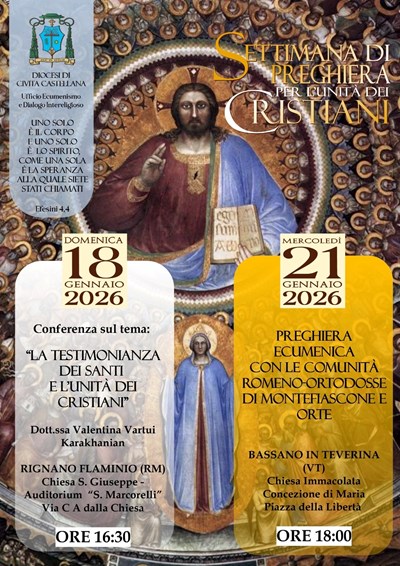 Settimana di preghiera per l'unità dei Cristiani 21/01/2026